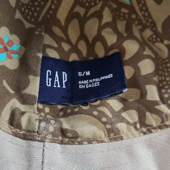 The Gap Boho Hippie Style Floppy Sun Hat Beige Wide Brimmed 100% Cotton Size S/M - Picture 6 of 12